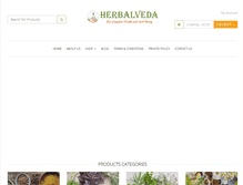 Tablet Screenshot of herbalveda.co.uk